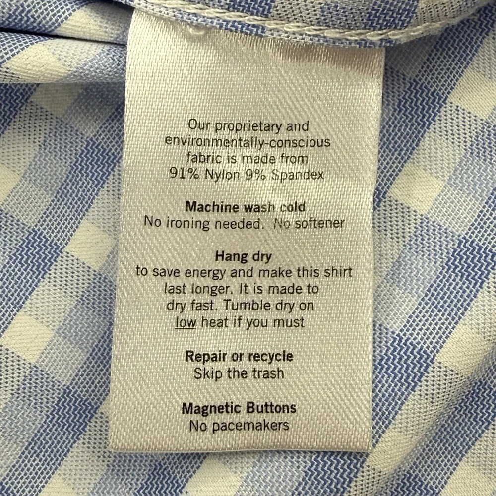 Poncho The Ono Shirt Men's 3XL Blue White Plaid Regular Fit Fishing Outdoors